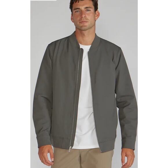 BYLT Limitless Bomber Jacket Mens Large Full Zip Premium Basics Gray Charcoal - Picture 1 of 11